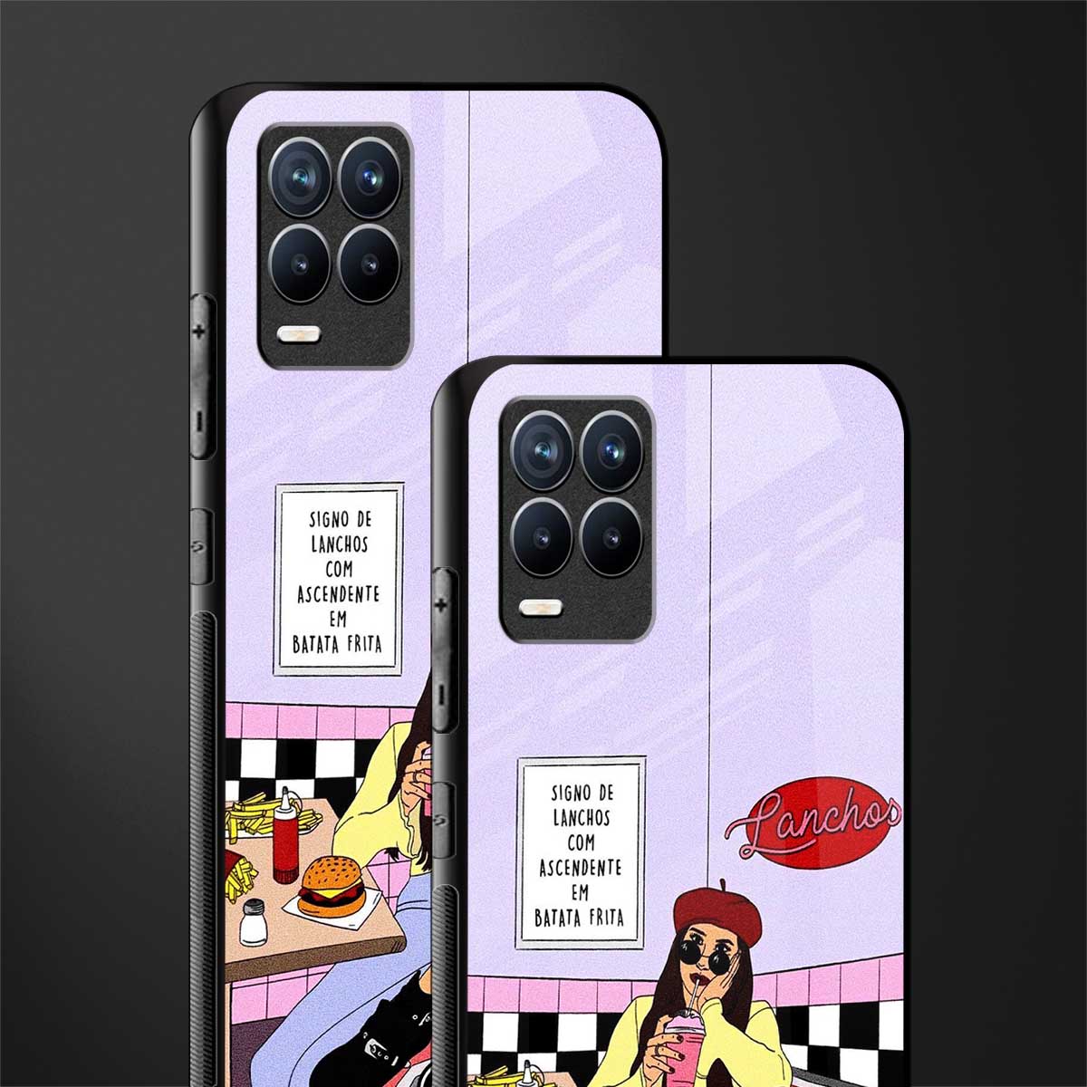 foodie diner glass case for realme 8 4g image-2