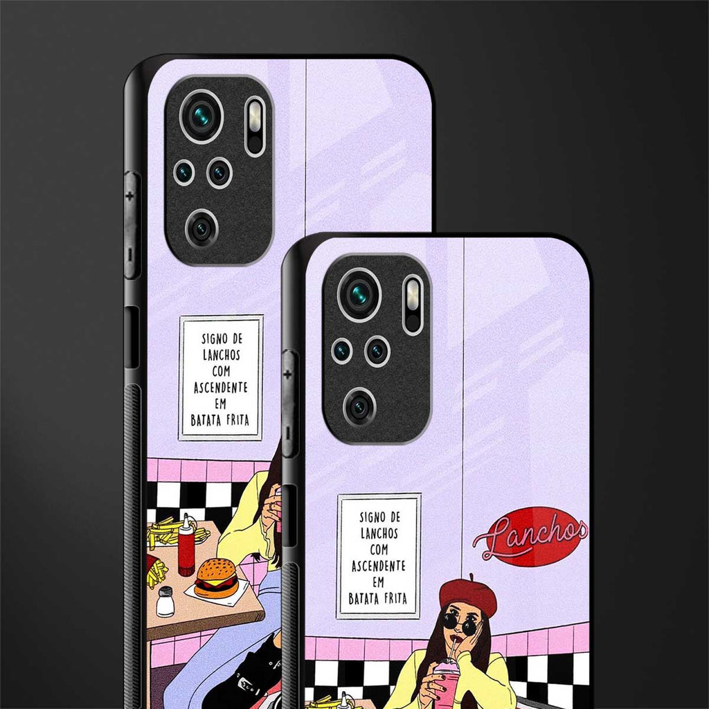 foodie diner glass case for redmi note 10 image-2
