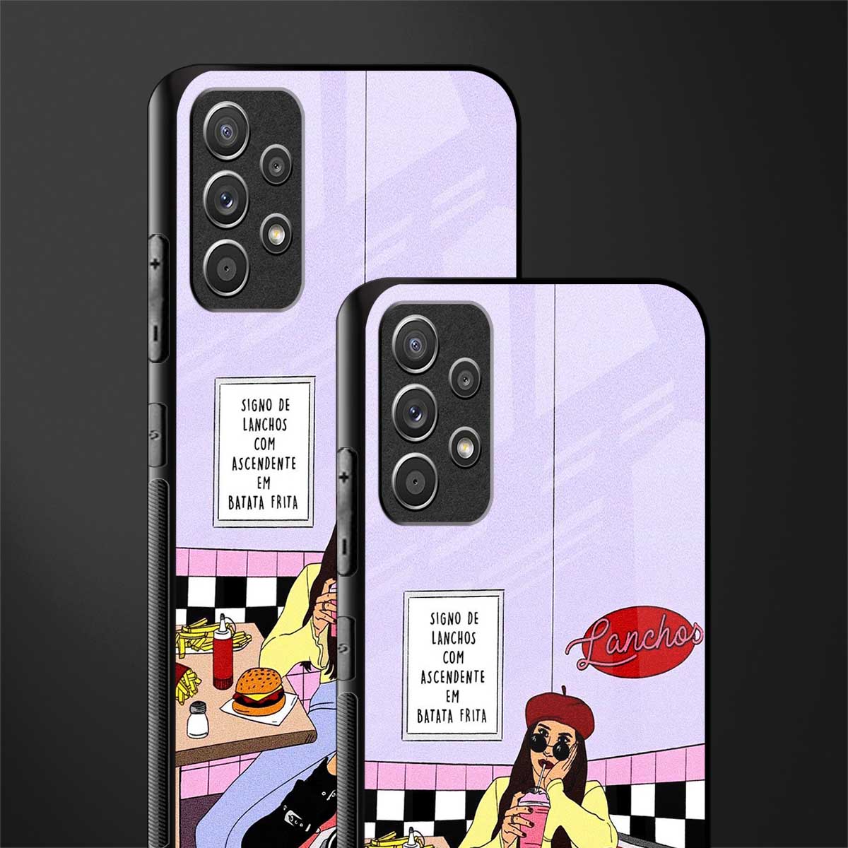 foodie diner glass case for samsung galaxy a72 image-2