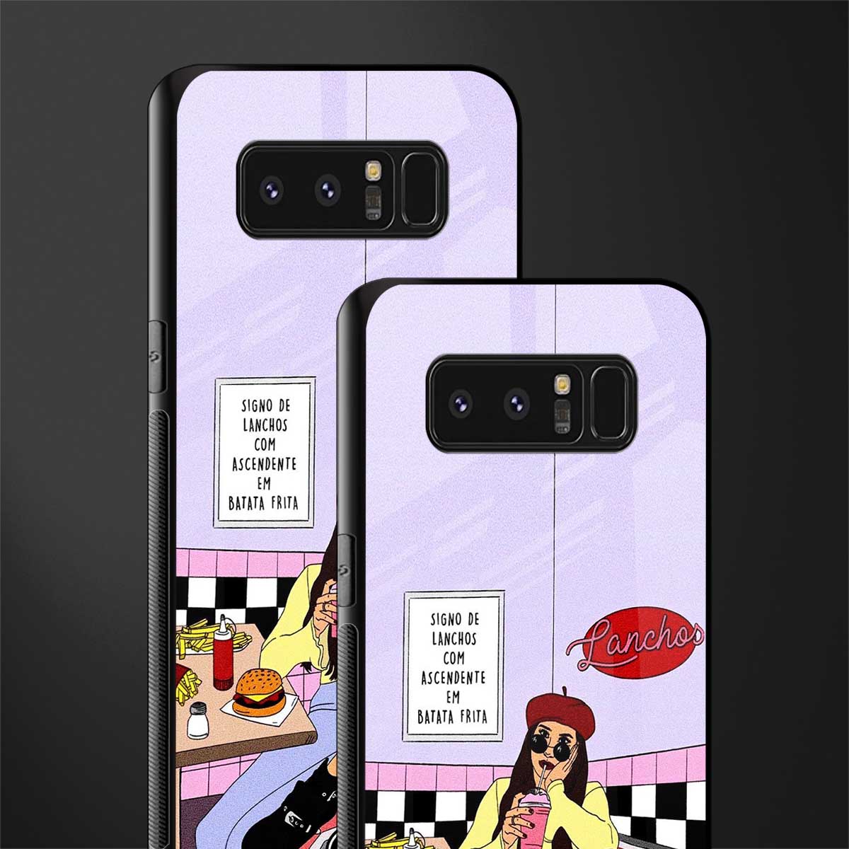 foodie diner glass case for samsung galaxy note 8 image-2