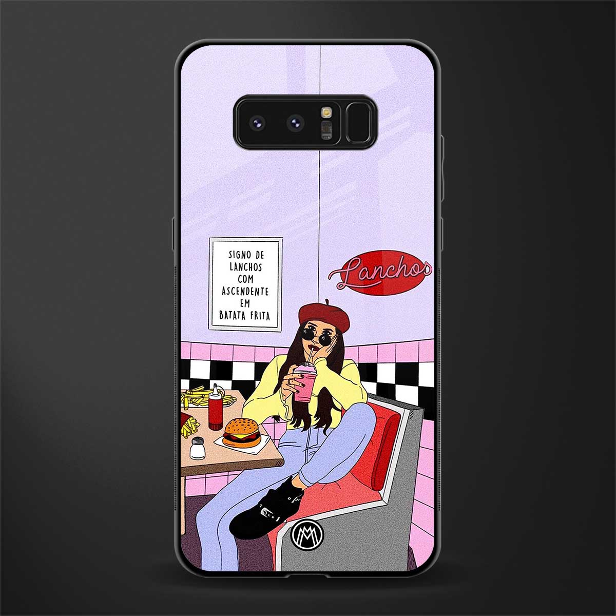 foodie diner glass case for samsung galaxy note 8 image