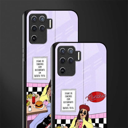 foodie diner glass case for oppo f19 pro image-2
