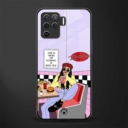 foodie diner glass case for oppo f19 pro image