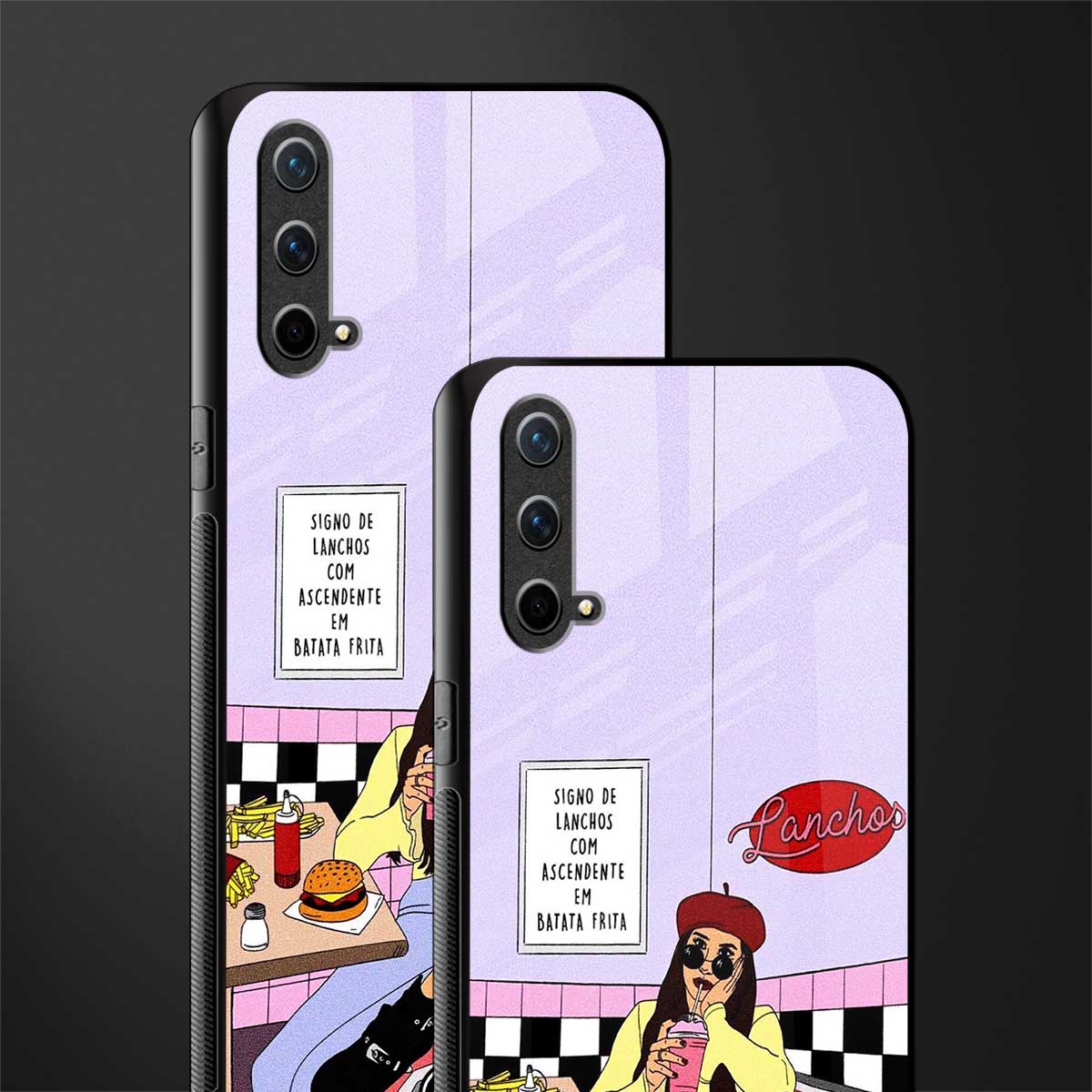 foodie diner glass case for oneplus nord ce 5g image-2