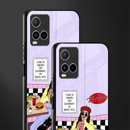 foodie diner glass case for vivo y33s vivo y33t image-2