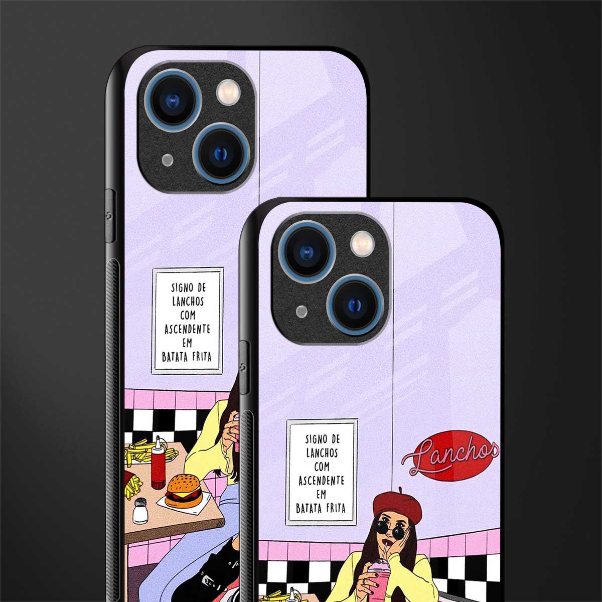 foodie diner glass case for iphone 13 mini image-2