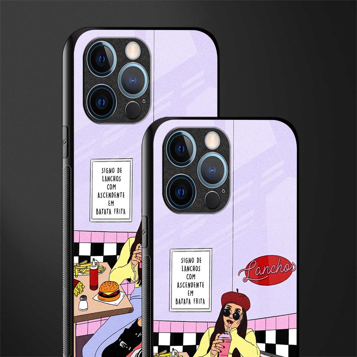 foodie diner glass case for iphone 12 pro image-2