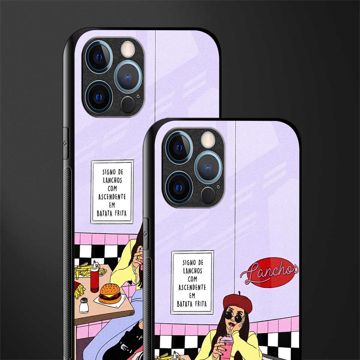 foodie diner glass case for iphone 12 pro max image-2