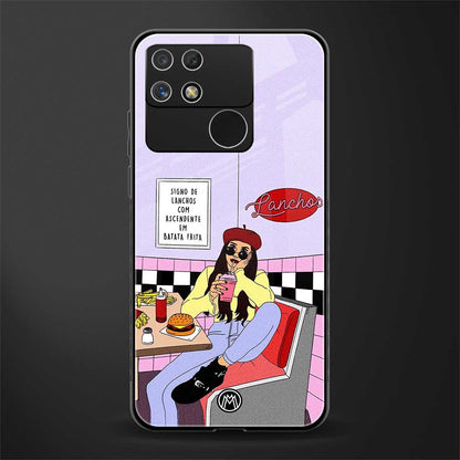 foodie diner back phone cover | glass case for realme narzo 50a