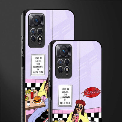 foodie diner back phone cover | glass case for redmi note 11 pro plus 4g/5g