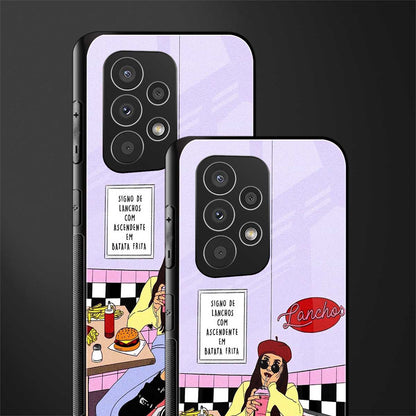 foodie diner back phone cover | glass case for samsung galaxy a73 5g