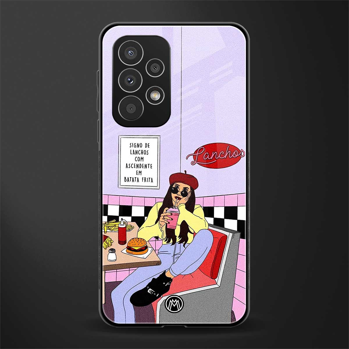 foodie diner back phone cover | glass case for samsung galaxy a73 5g