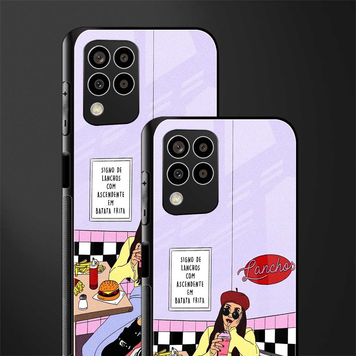 foodie diner back phone cover | glass case for samsung galaxy m33 5g