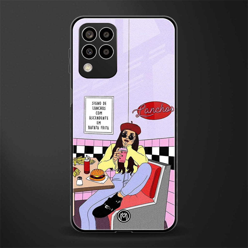 foodie diner back phone cover | glass case for samsung galaxy m33 5g