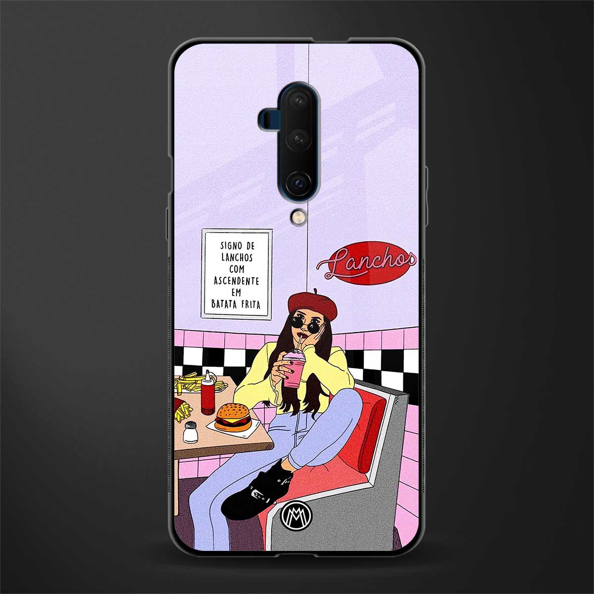 foodie diner glass case for oneplus 7t pro image