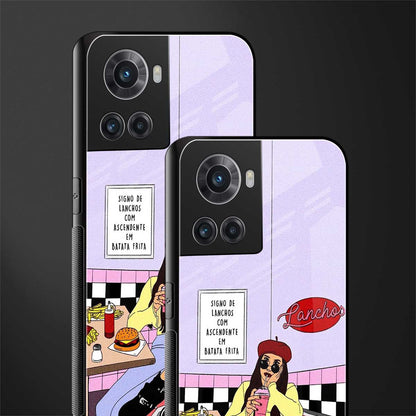 foodie diner back phone cover | glass case for oneplus 10r 5g