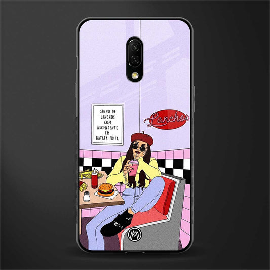 foodie diner glass case for oneplus 7 image