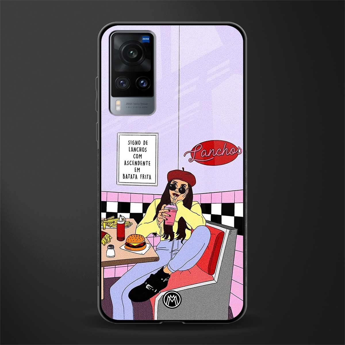 foodie diner glass case for vivo x60 image