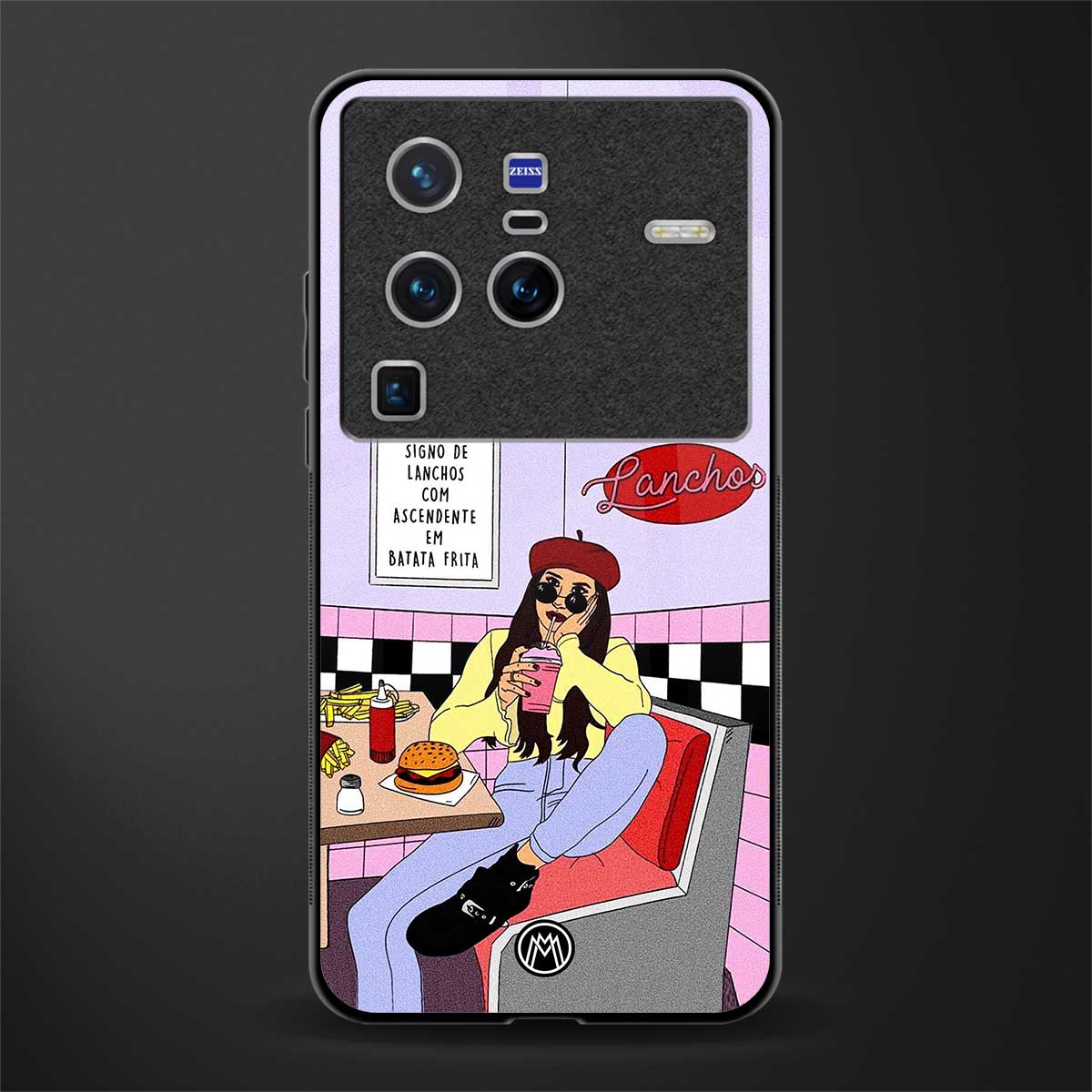 foodie diner glass case for vivo x80 pro 5g image