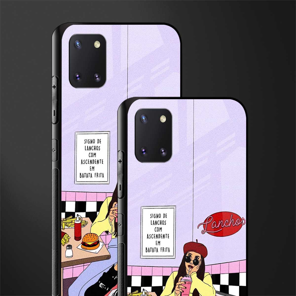 foodie diner glass case for samsung a81 image-2