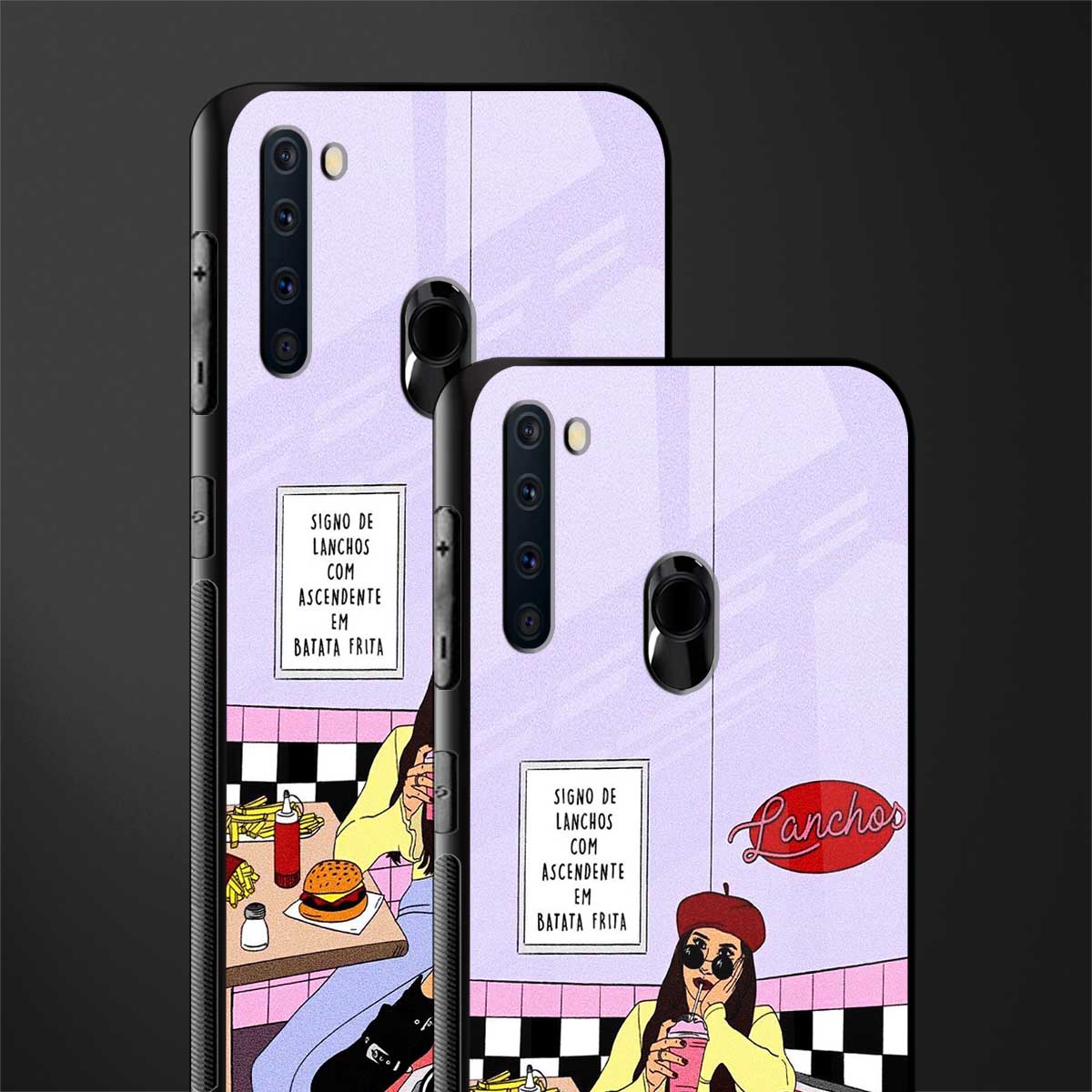 foodie diner glass case for samsung a21 image-2