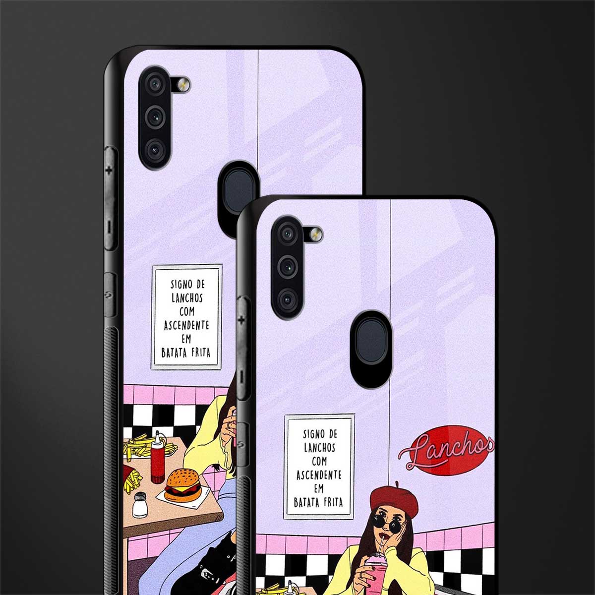 foodie diner glass case for samsung a11 image-2