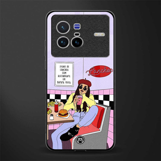 foodie diner glass case for vivo x80 image