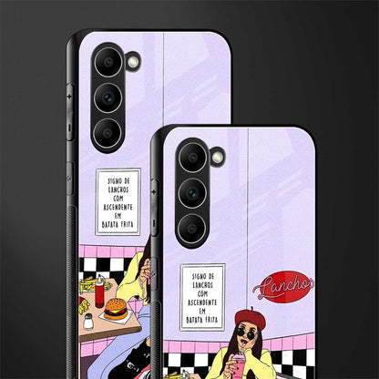 foodie diner glass case for phone case | glass case for samsung galaxy s23