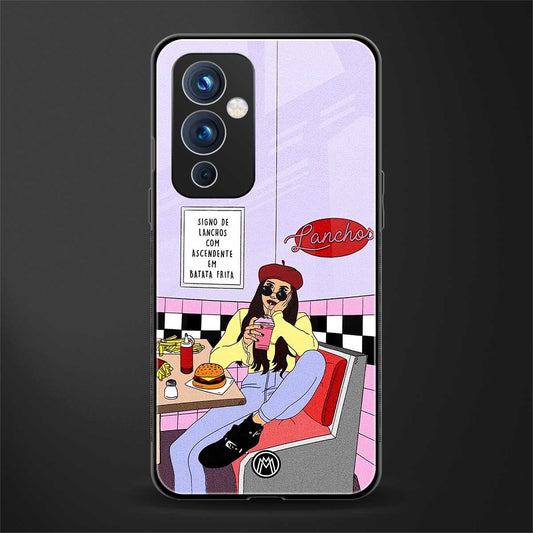 foodie diner back phone cover | glass case for oneplus 9