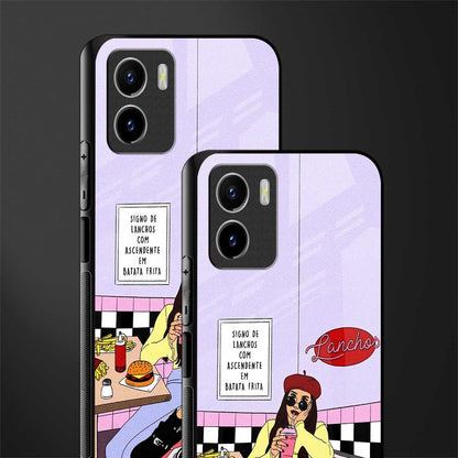 foodie diner back phone cover | glass case for vivo y72