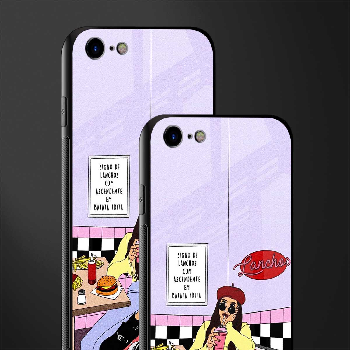 foodie diner glass case for iphone se 2020 image-2