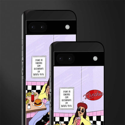 foodie diner back phone cover | glass case for google pixel 6a