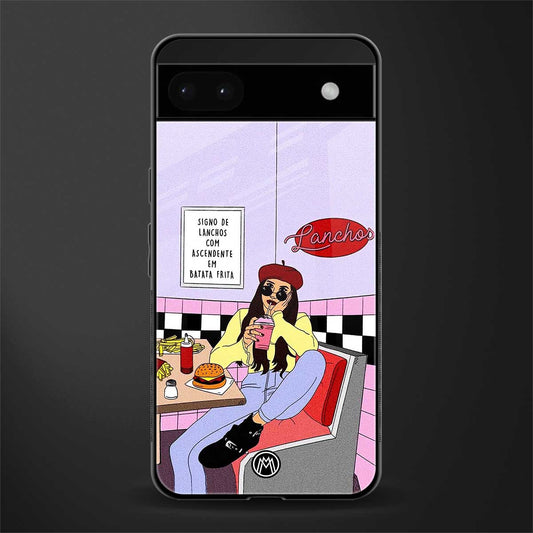 foodie diner back phone cover | glass case for google pixel 6a