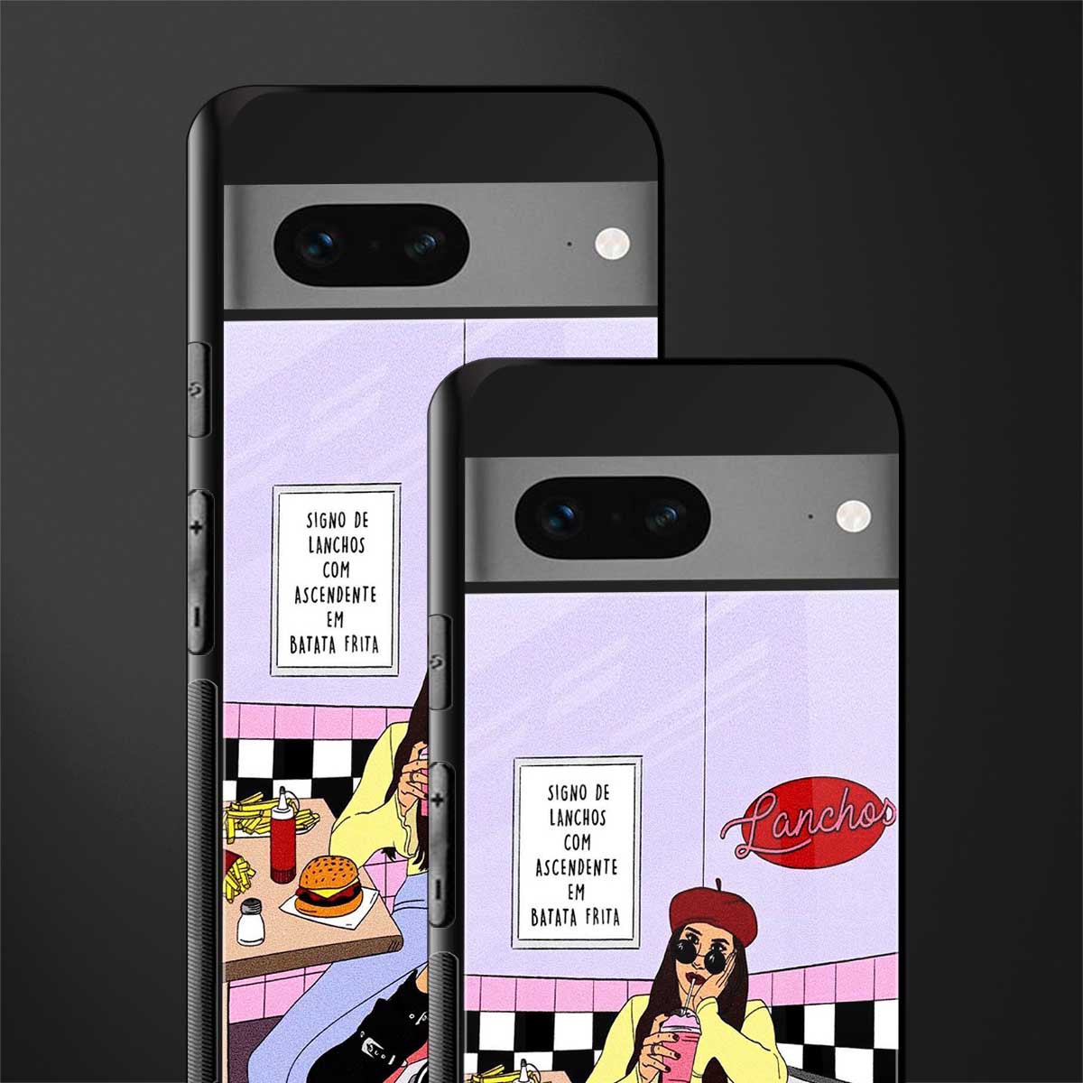 foodie diner back phone cover | glass case for google pixel 7