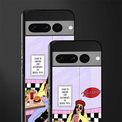 foodie diner back phone cover | glass case for google pixel 7 pro