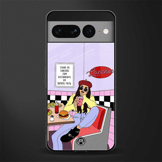 foodie diner back phone cover | glass case for google pixel 7 pro