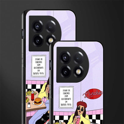 foodie diner back phone cover | glass case for oneplus 11