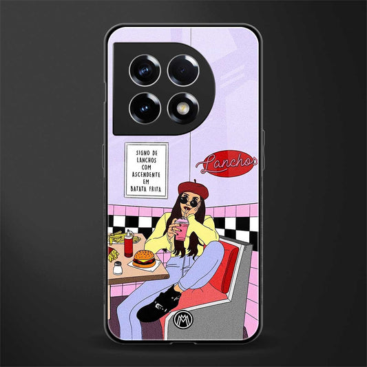 foodie diner back phone cover | glass case for oneplus 11