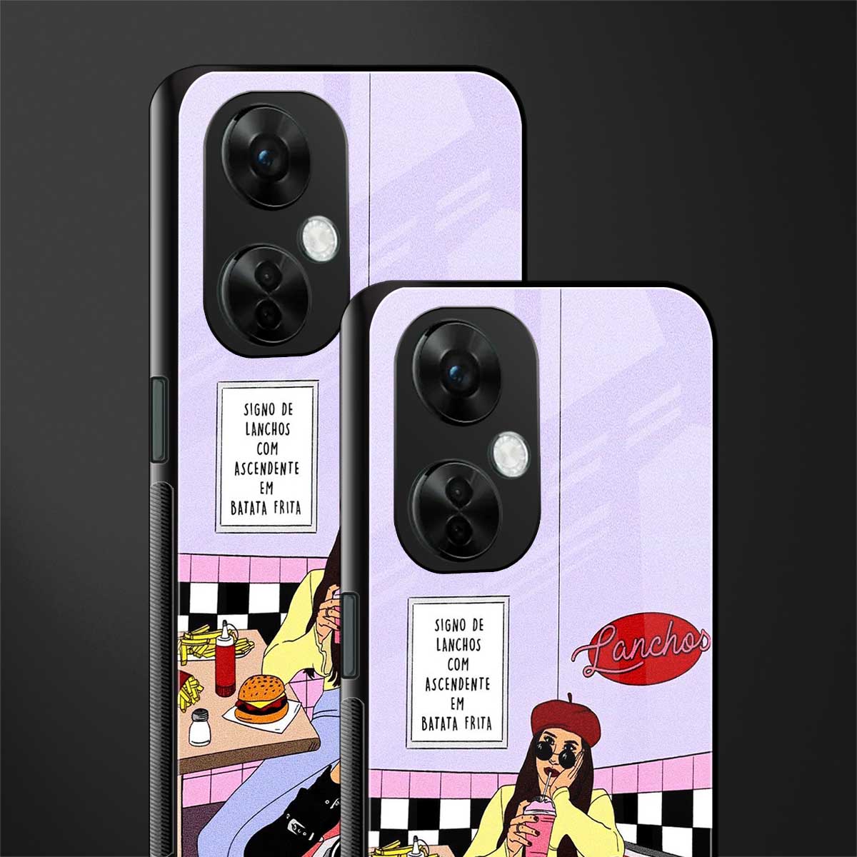 foodie diner back phone cover | glass case for oneplus nord ce 3 lite