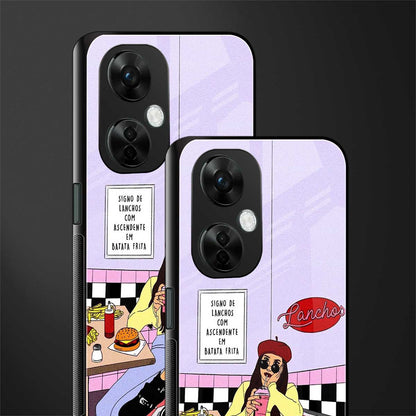 foodie diner back phone cover | glass case for oneplus nord ce 3 lite