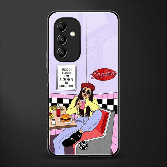 foodie diner back phone cover | glass case for samsung galaxy a14 5g