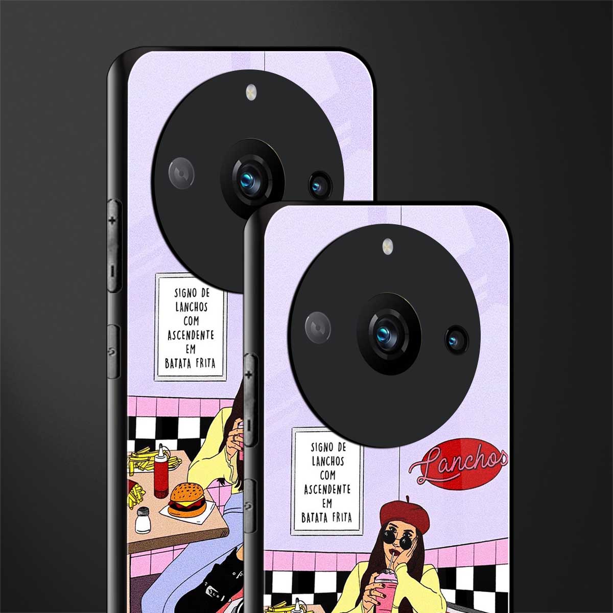 foodie diner back phone cover | glass case for realme 11 pro 5g