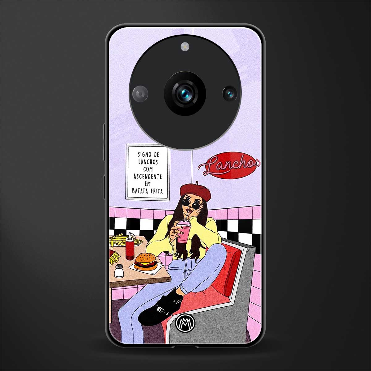 foodie diner back phone cover | glass case for realme 11 pro 5g