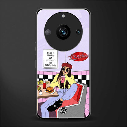 foodie diner back phone cover | glass case for realme 11 pro 5g