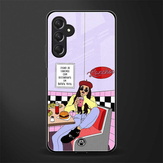 foodie diner back phone cover | glass case for samsun galaxy a24 4g