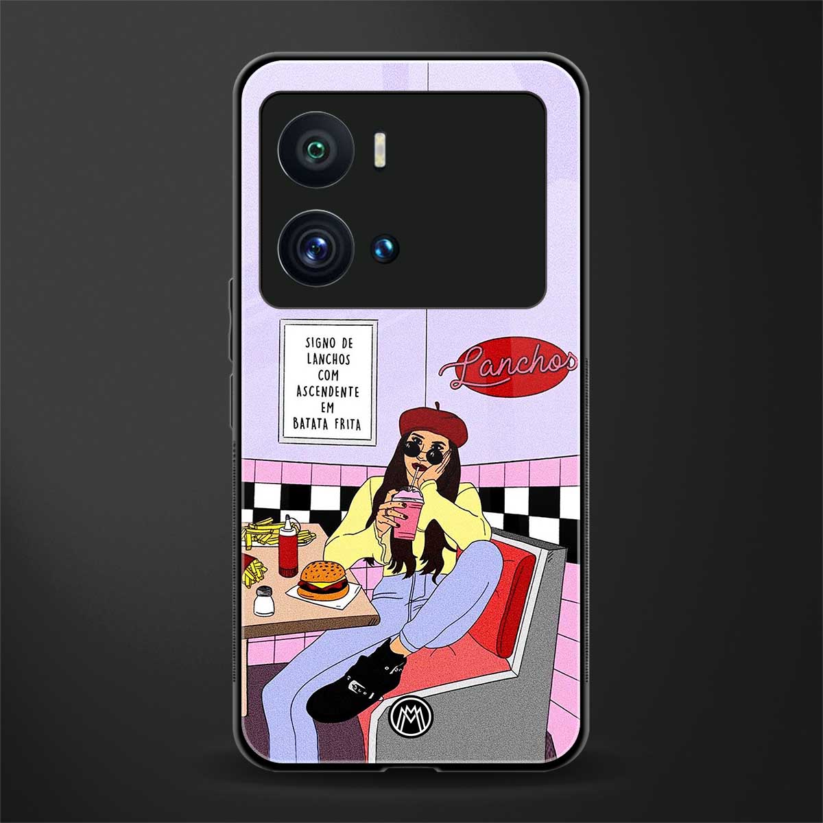 foodie diner back phone cover | glass case for iQOO 9 Pro