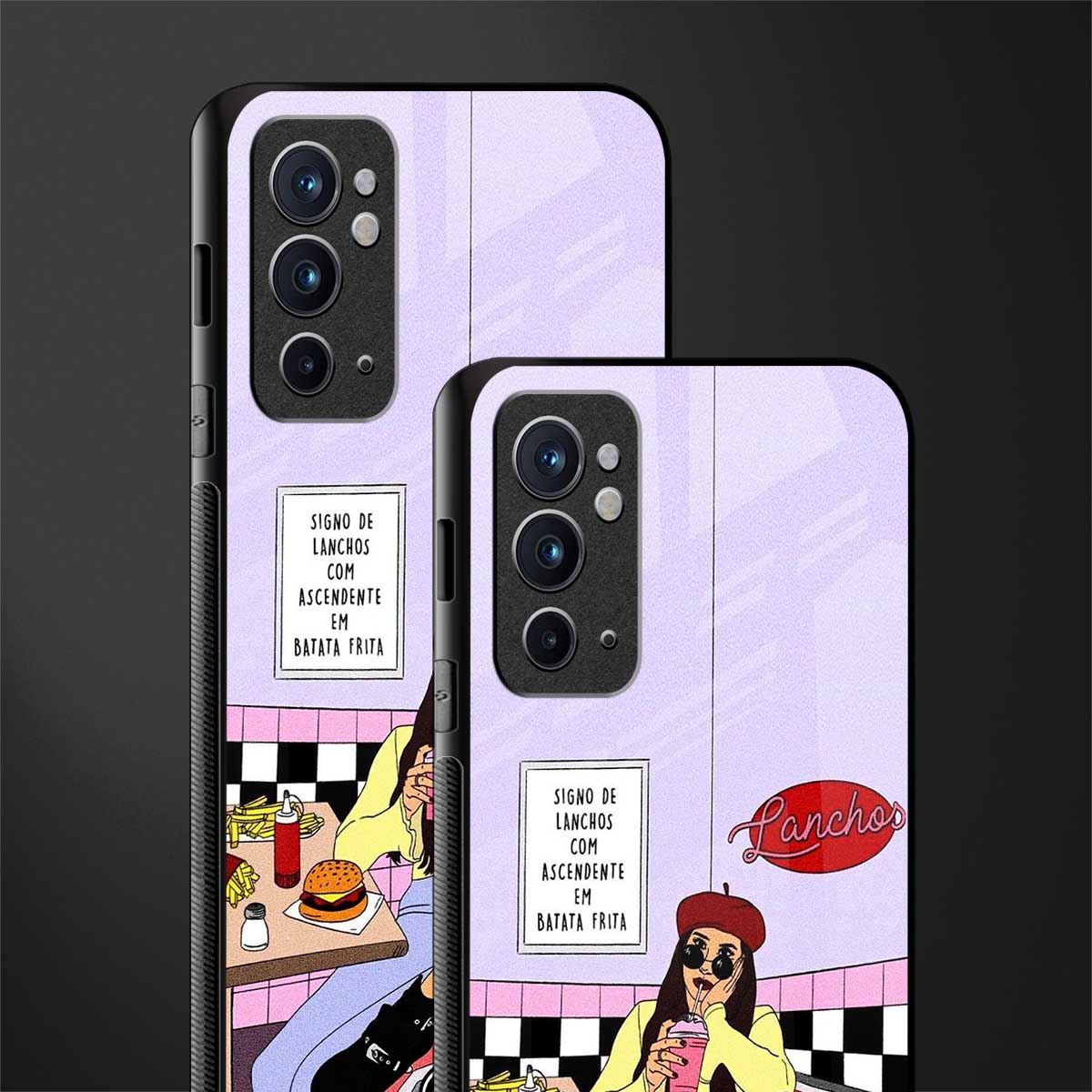 foodie diner glass case for oneplus 9rt image-2