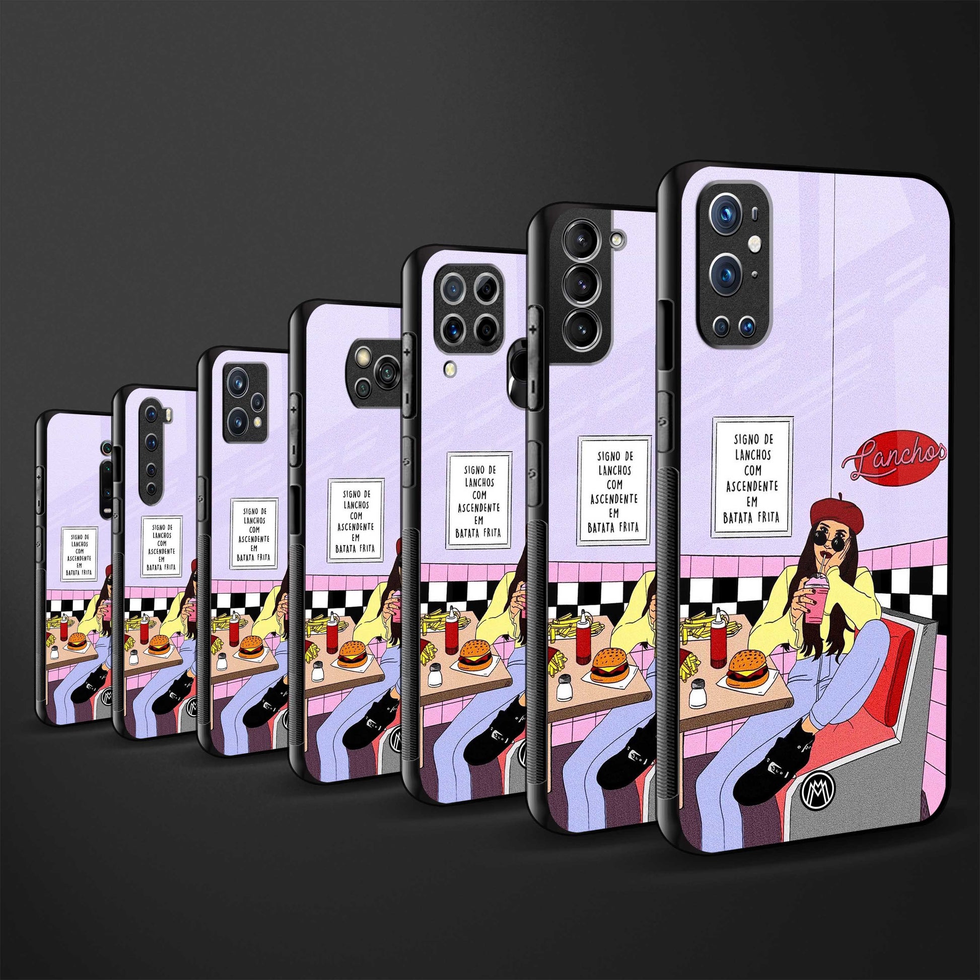 foodie diner back phone cover | glass case for samsung galaxy a14 5g