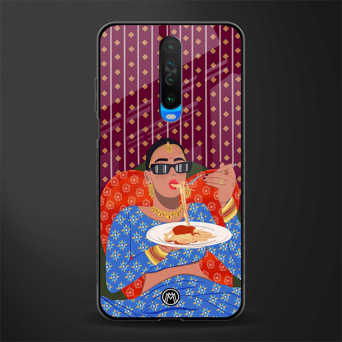 foodie queen glass case for poco x2 image