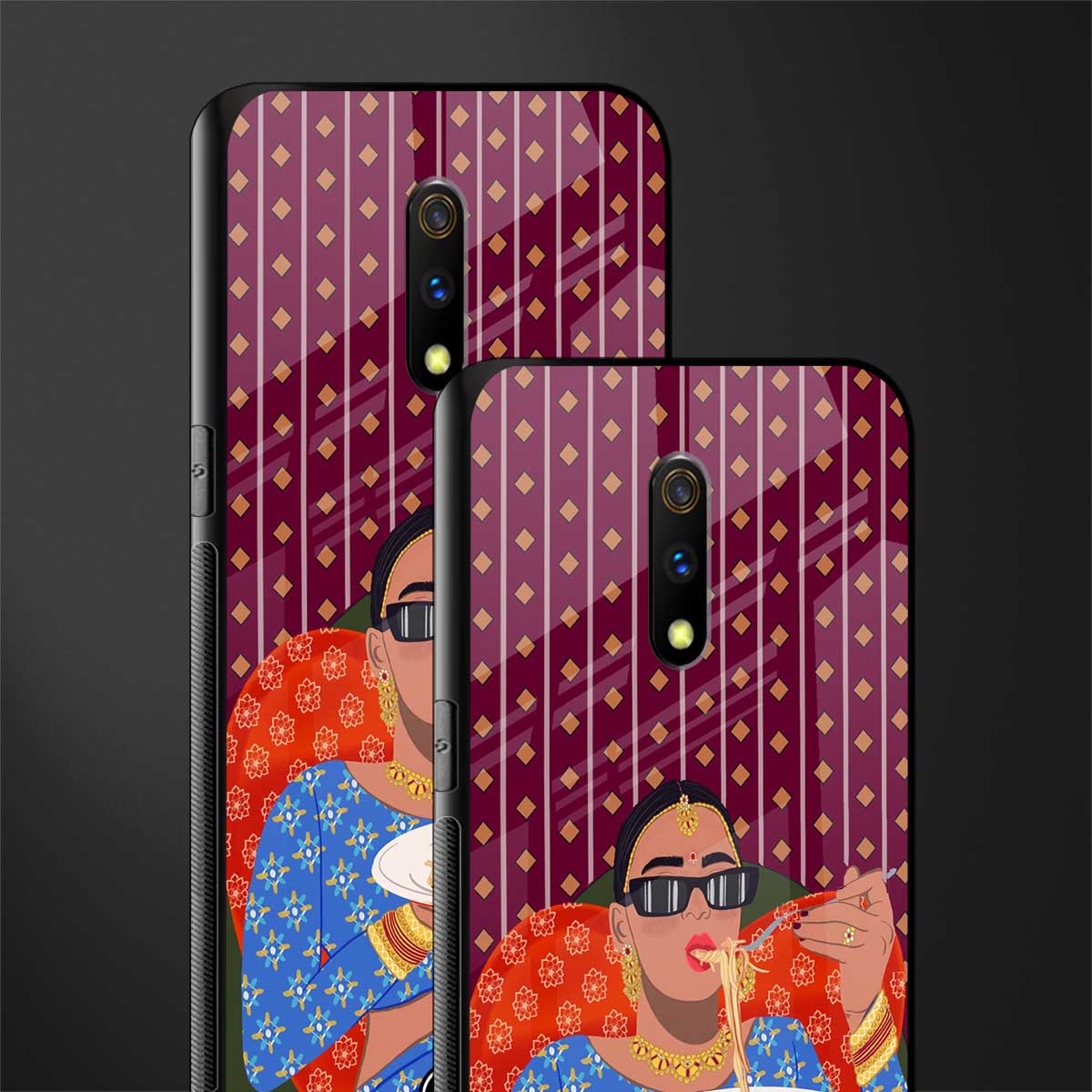 foodie queen glass case for oppo k3 image-2